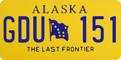 AK license plate GDU151