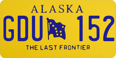 AK license plate GDU152