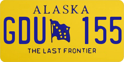 AK license plate GDU155