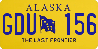 AK license plate GDU156