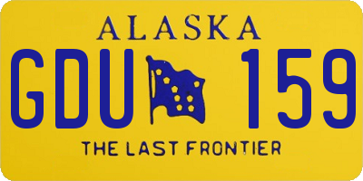 AK license plate GDU159