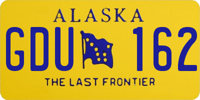 AK license plate GDU162