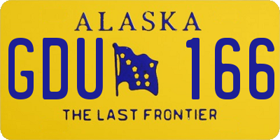 AK license plate GDU166