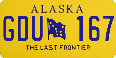 AK license plate GDU167