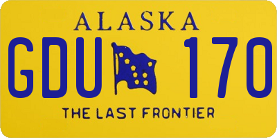 AK license plate GDU170