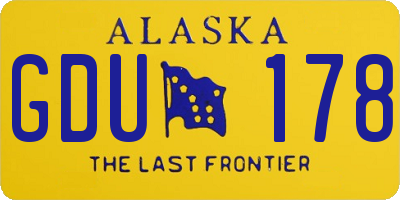 AK license plate GDU178