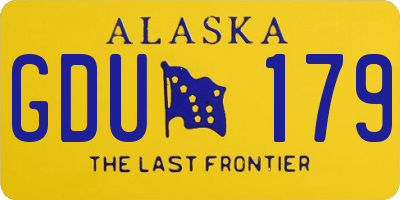 AK license plate GDU179