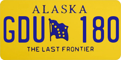 AK license plate GDU180