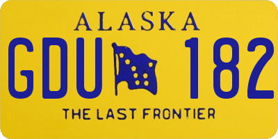 AK license plate GDU182