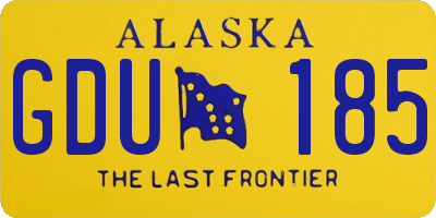 AK license plate GDU185