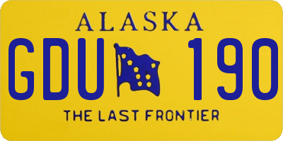AK license plate GDU190