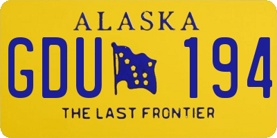 AK license plate GDU194