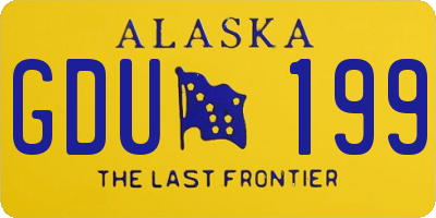 AK license plate GDU199