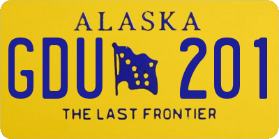 AK license plate GDU201
