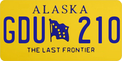 AK license plate GDU210