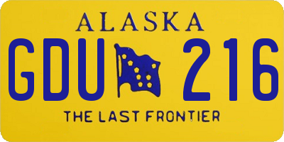 AK license plate GDU216