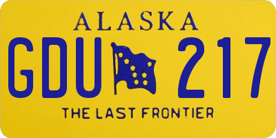 AK license plate GDU217