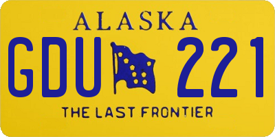 AK license plate GDU221
