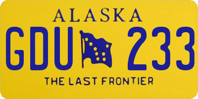 AK license plate GDU233