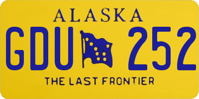 AK license plate GDU252