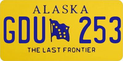 AK license plate GDU253