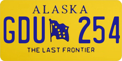 AK license plate GDU254