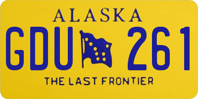 AK license plate GDU261