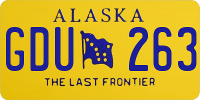 AK license plate GDU263