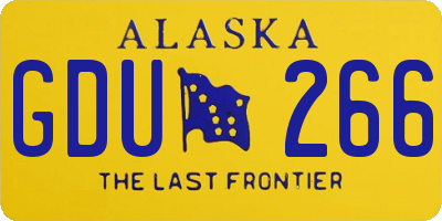 AK license plate GDU266