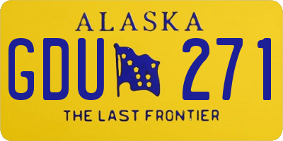 AK license plate GDU271