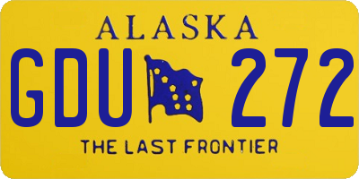 AK license plate GDU272