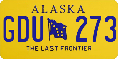 AK license plate GDU273