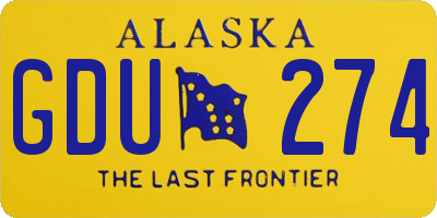 AK license plate GDU274