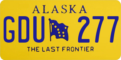 AK license plate GDU277