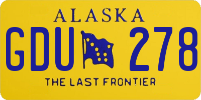 AK license plate GDU278