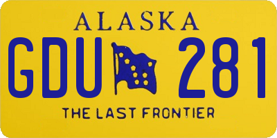 AK license plate GDU281