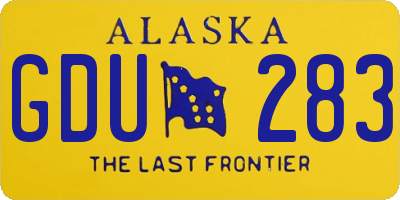 AK license plate GDU283