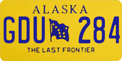 AK license plate GDU284