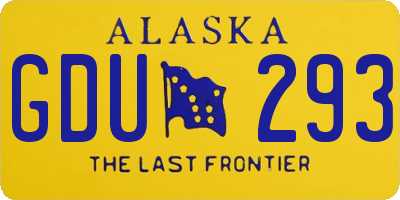 AK license plate GDU293