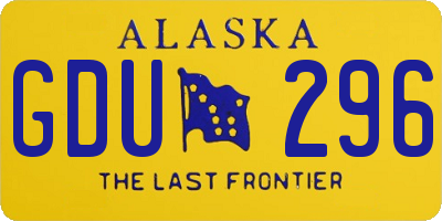 AK license plate GDU296