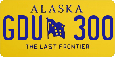 AK license plate GDU300