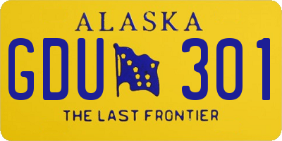 AK license plate GDU301