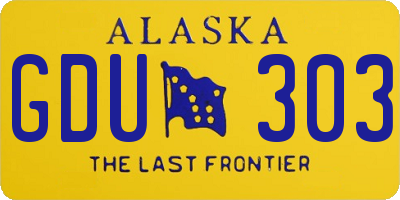 AK license plate GDU303