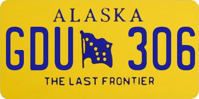 AK license plate GDU306