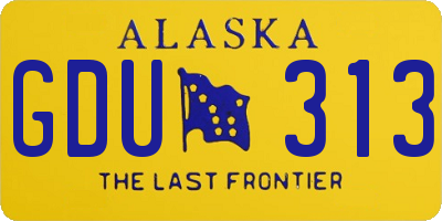 AK license plate GDU313