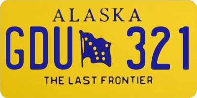 AK license plate GDU321
