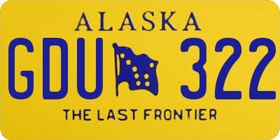 AK license plate GDU322