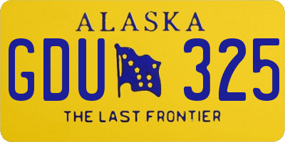 AK license plate GDU325