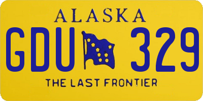 AK license plate GDU329