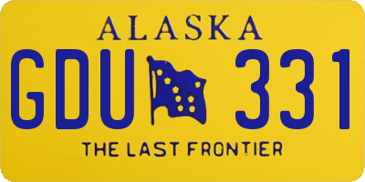 AK license plate GDU331